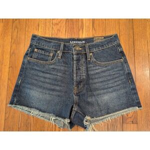 Lincoln Outfitters Womens High Rise Button Fly Denim Shorts Medium Wash Size 6